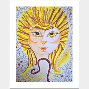 Beautiful girl as Leo Astrology sign Posters and Art